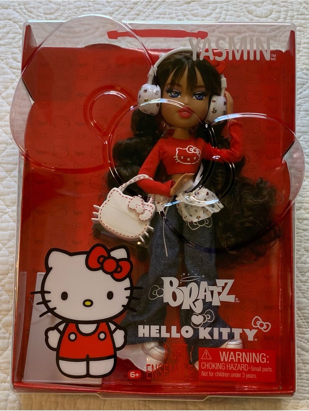 Bratz X Hello Kitty Yasmin Sanrio Fashion Doll in Red Collector Box